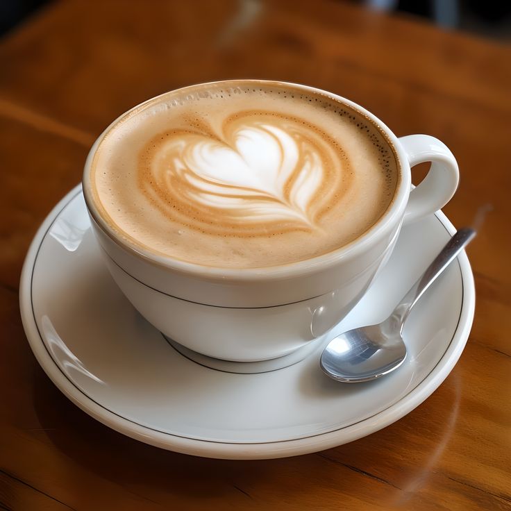 Close-up of latte art heart